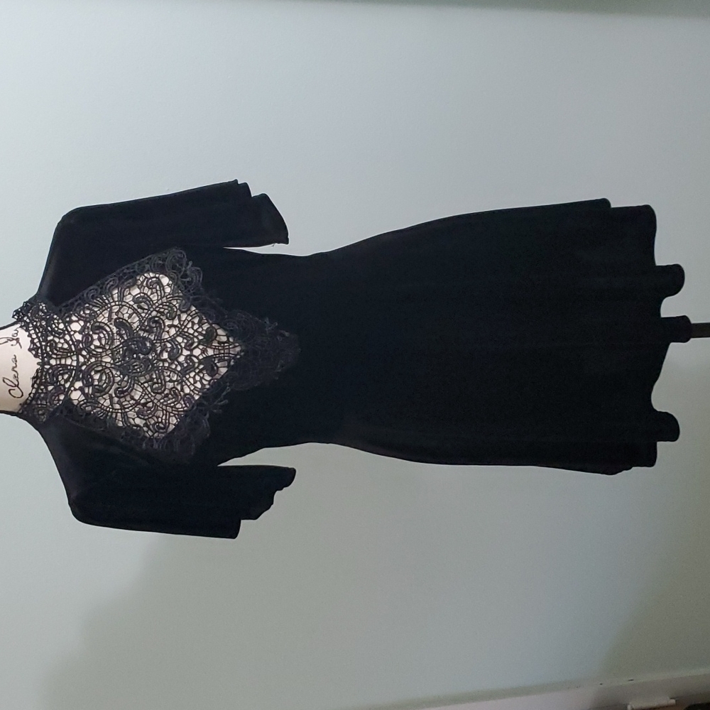 Nasty Gal black velvet dress